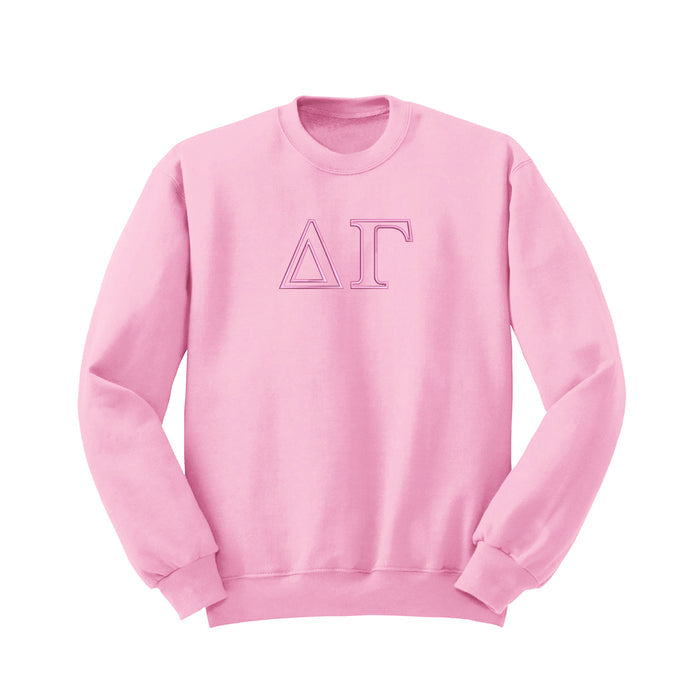 Delta Gamma Outline Monochromatic Crewneck