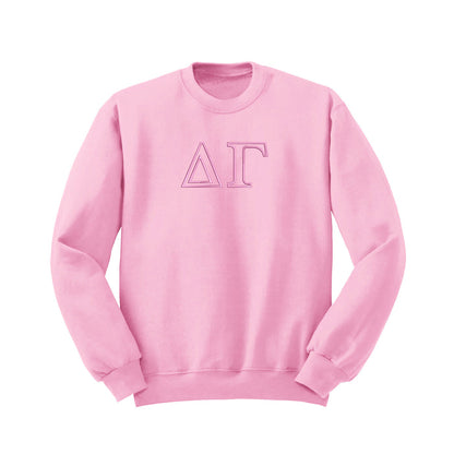 Delta Gamma Outline Monochromatic Crewneck