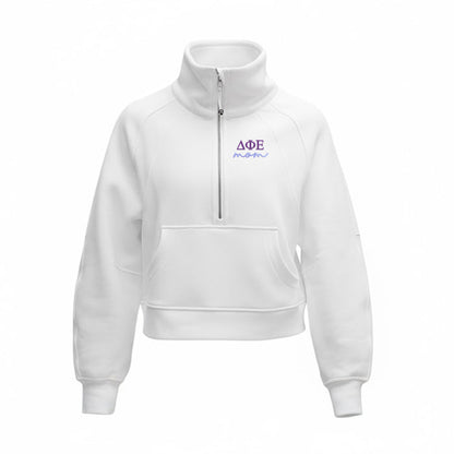 Delta Phi Epsilon MOM lululemon Scuba Oversized Funnel-Neck Half Zip - White