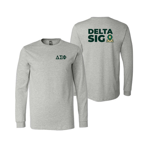 Delta Sigma Phi Long Sleeve Tee - Letters & Siggy