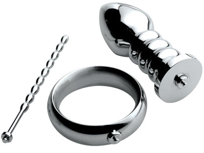 Deluxe Series Voltaic For Him Stainless Steel Male E-stim Kit Image 1