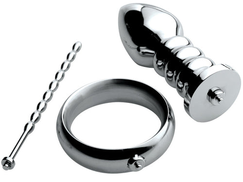 Deluxe Series Voltaic For Him Stainless Steel Male E-stim Kit Image 1