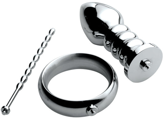 Deluxe Series Voltaic For Him Stainless Steel Male E-stim Kit Image 1