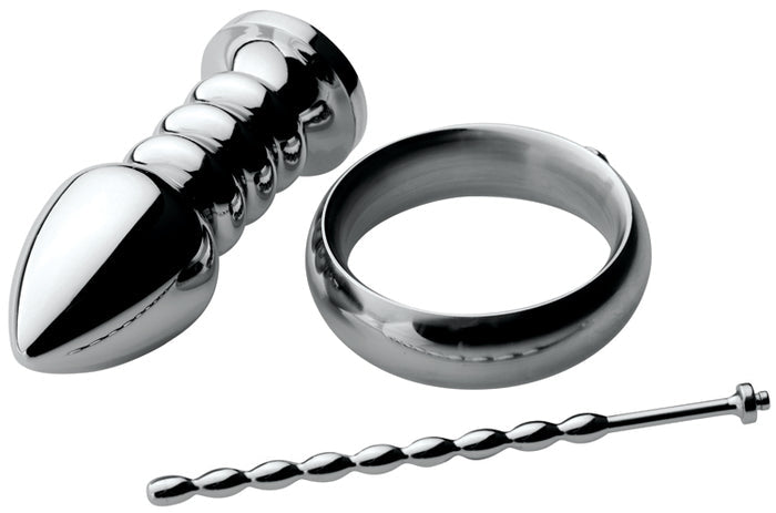 Deluxe Series Voltaic For Him Stainless Steel Male E-stim Kit Image 2