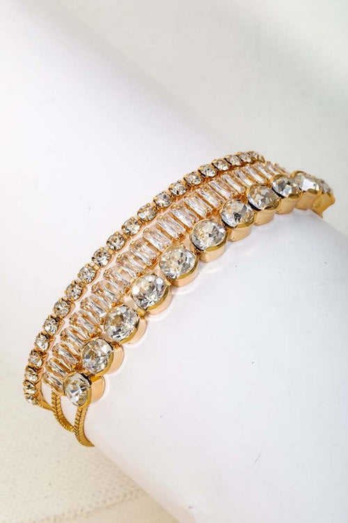 Diana Rhinestone Bracelet Stack