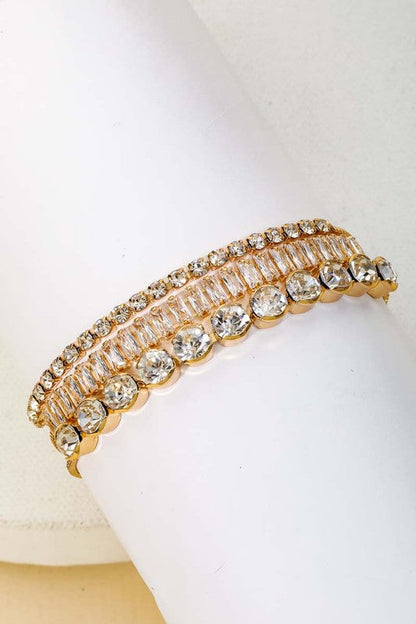 Diana Rhinestone Bracelet Stack