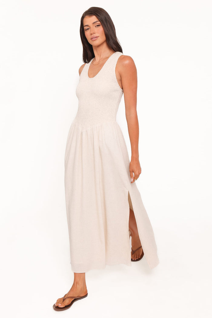 Petal and Pup USA DRESSES Dimity Maxi Dress - Oatmeal