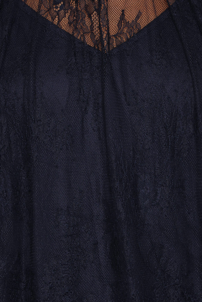 Petal and Pup USA TOPS Duncan Sheer Lace Top - Midnight Navy