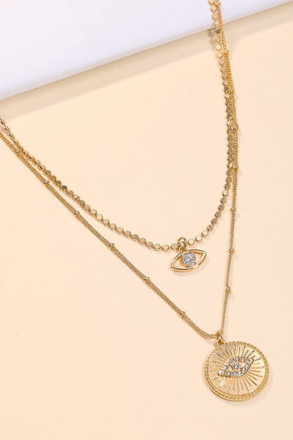 Evil Eye Layered Necklace