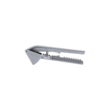 Aluminum kitchen garlic and food press on white background