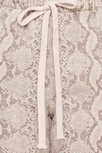Petal and Pup USA BOTTOMS Fletcher Denim Racer Pants - Snake Print