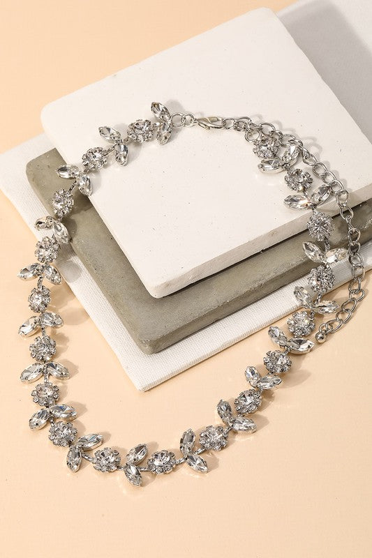 Flora Rhinestone Necklace