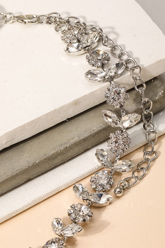 Flora Rhinestone Necklace