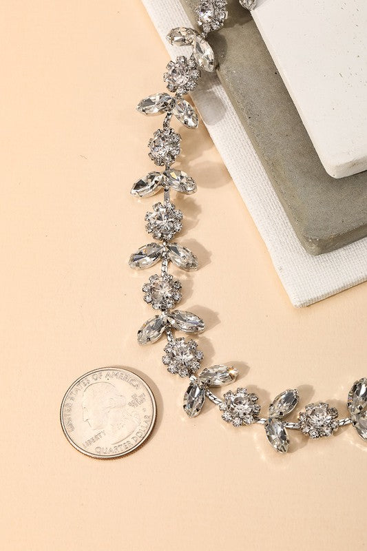 Flora Rhinestone Necklace
