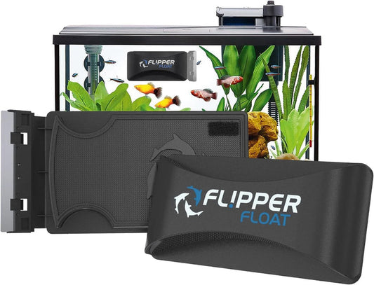 FL!PPER Flipper Cleaner Float - 2-in-1 Floating Magnetic Aquarium Glass Cleaner