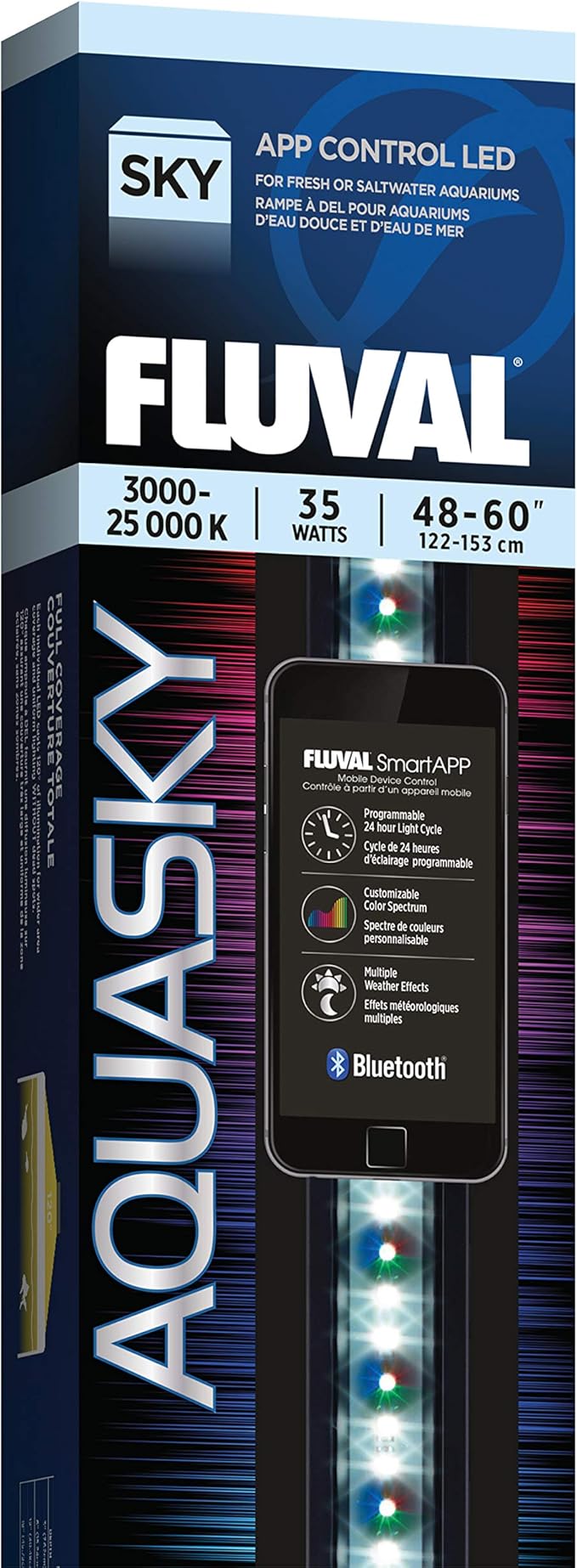 Fluval Aquasky 2.0 LED Aquarium Lighting, 48-60 Inches