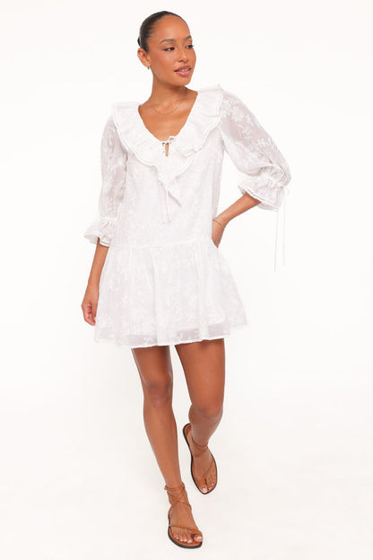 Petal and Pup USA DRESSES Frenchy Mini Dress - White