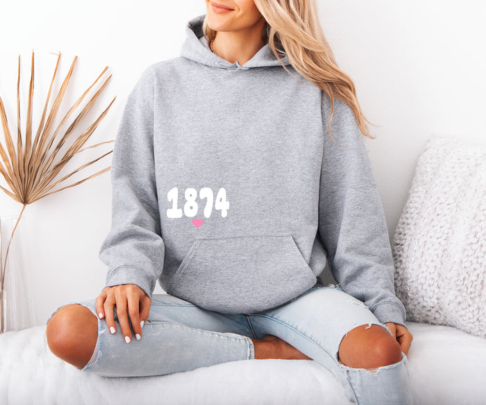 Gamma Phi Beta Boxy Heart Pullover Hoodie