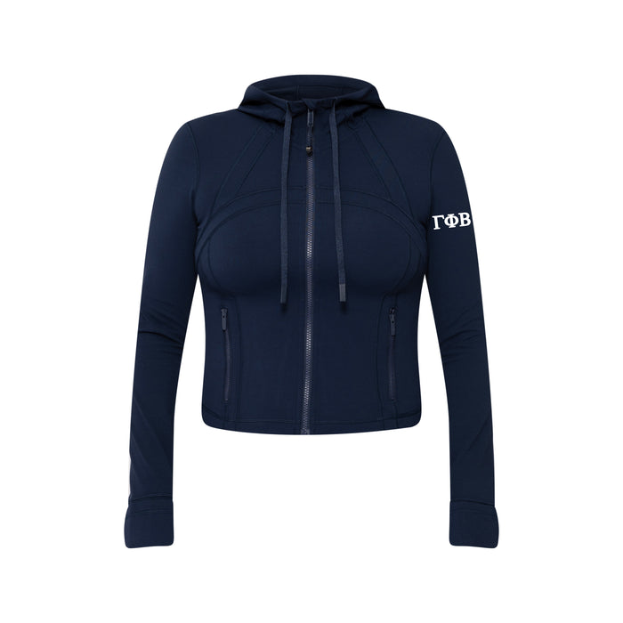 Gamma Phi Beta lululemon Define Cropped Hooded Jacket Nulu - NAVY