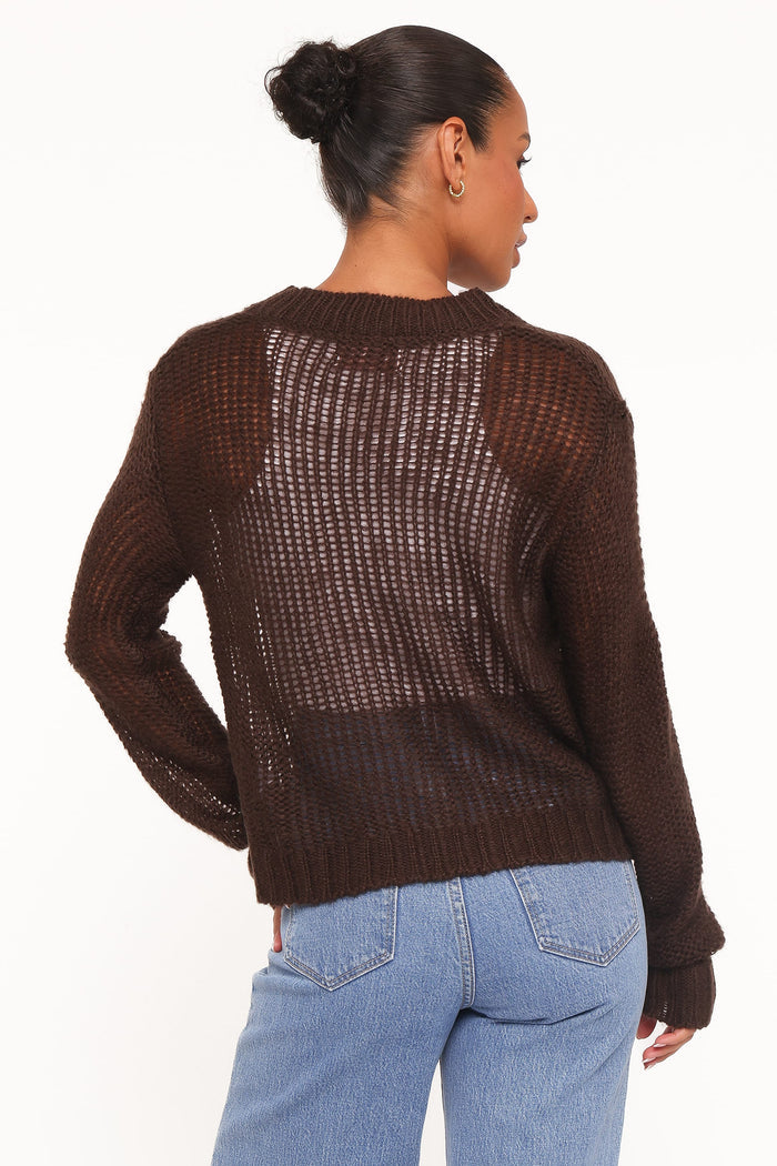 Petal and Pup USA KNITWEAR Gardner Cardigan - Coffee