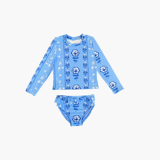 The Tiny Ariel Rashguard - Blue Arcadia Border