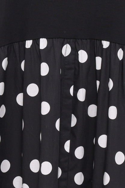 Petal and Pup USA DRESSES Glenda Maxi Dress - Black Polka Dot