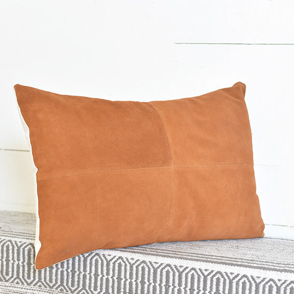Granton Leather Pillow in leather from P D Home and Garden