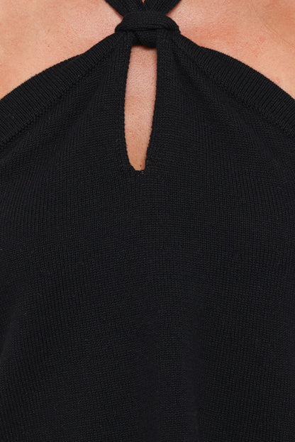 Petal and Pup USA TOPS Haley Halter Top - Black