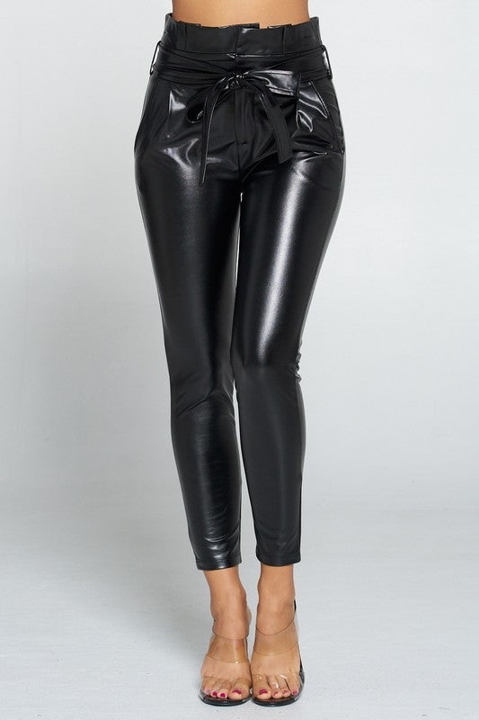Heather High Waist Pants (Black)