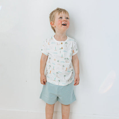 Henley Tee - Surf Side