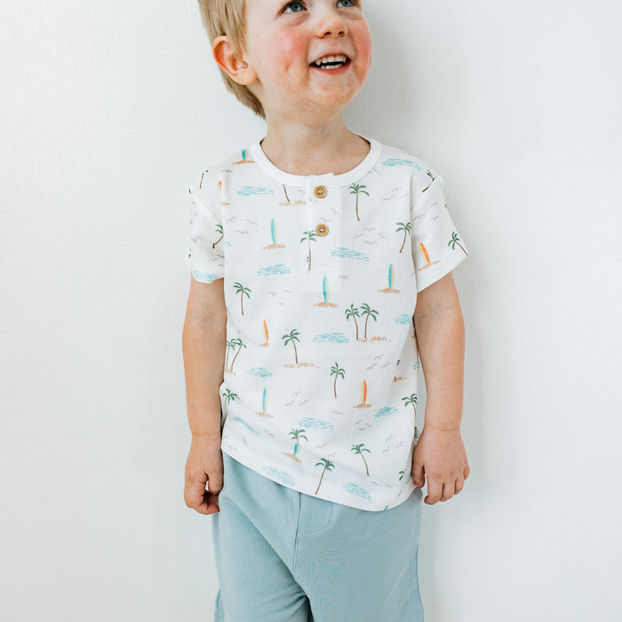 Henley Tee - Surf Side