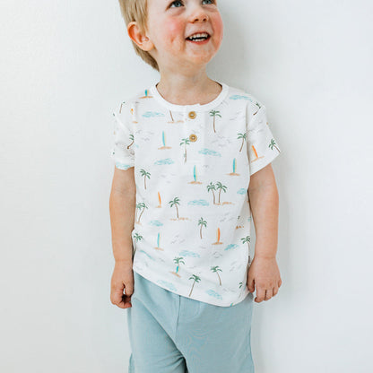 Henley Tee - Surf Side