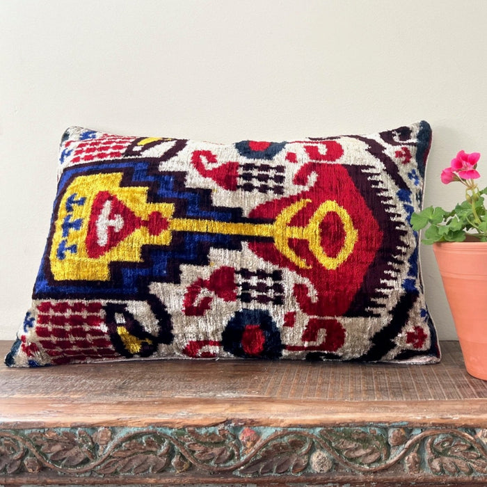 Ikat Velvet Pillow