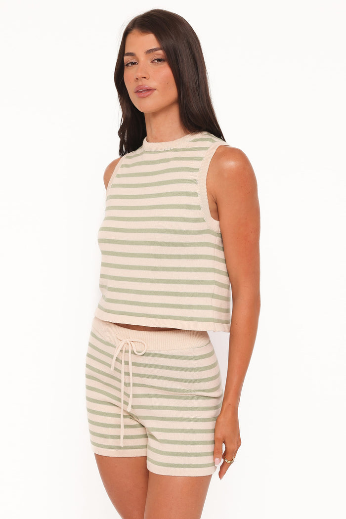 Petal and Pup USA SETS Ilona Knit Set - Cream/Sage