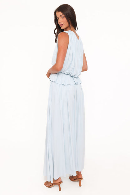 Petal and Pup USA SETS Inara Gathered Jersey Skirt Set - Pale Blue