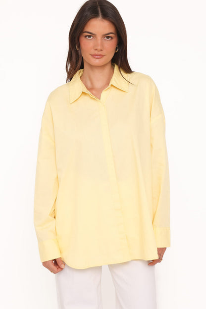 Petal and Pup USA TOPS Inez Scallop Shirt - Yellow