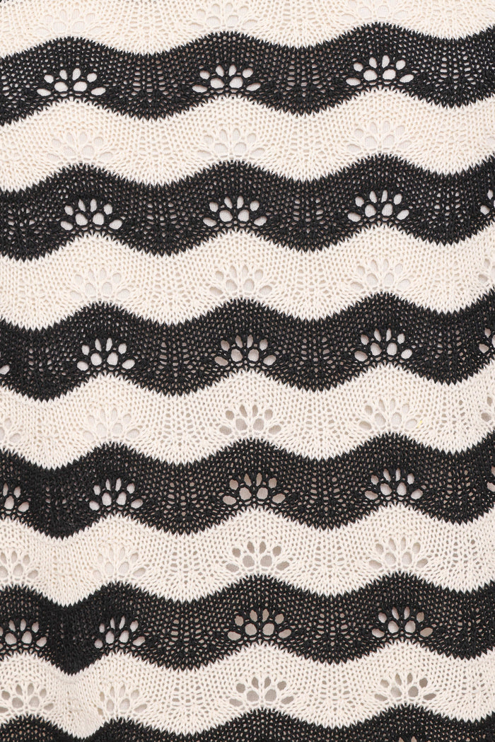 Petal and Pup USA SETS Iveta Knit Short Set - Black/Cream Stripe