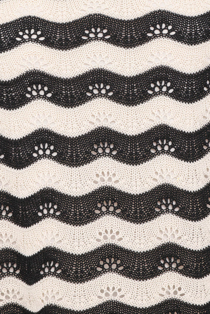 Petal and Pup USA SETS Iveta Knit Short Set - Black/Cream Stripe