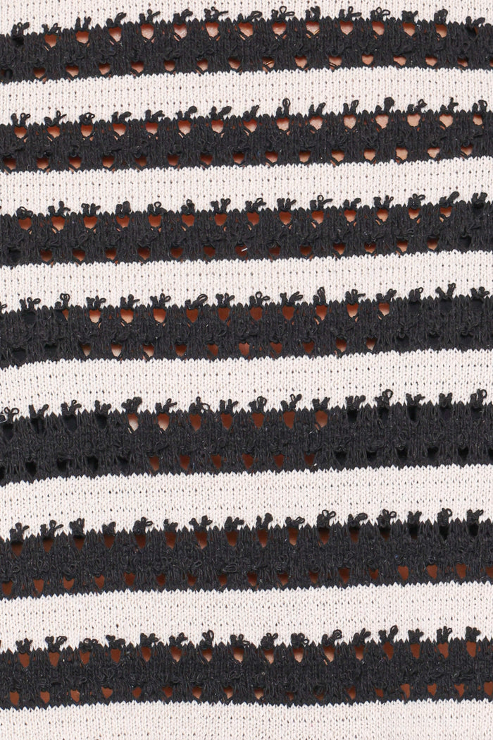 Petal and Pup USA SETS Jaden Knit Skirt Set - Black/White Stripe