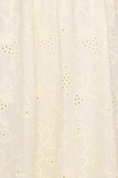 Petal and Pup USA DRESSES Janice Maxi Dress - Butter Yellow Broderie