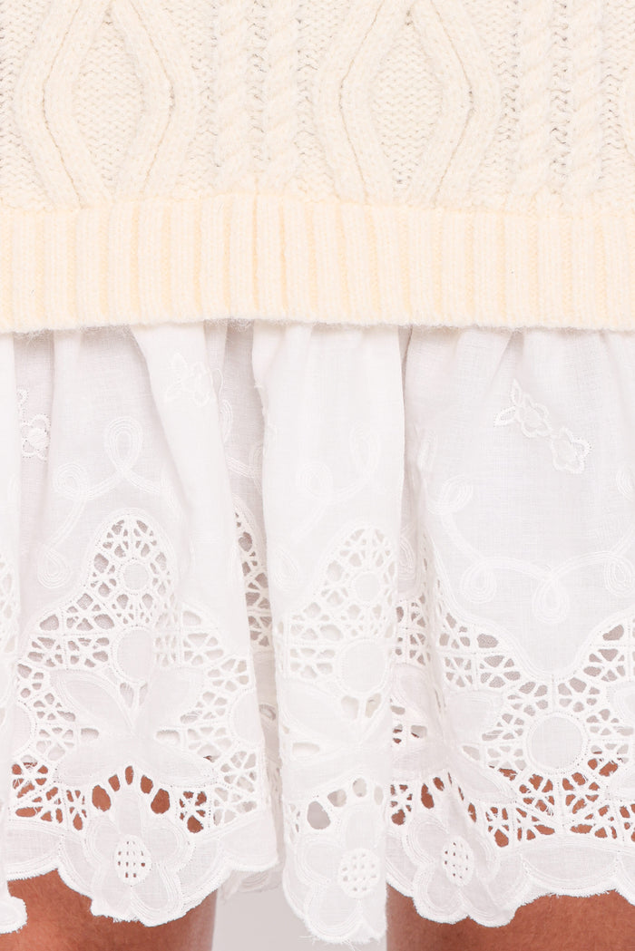 Petal and Pup USA DRESSES Jesper Knit Mini Dress - Ivory