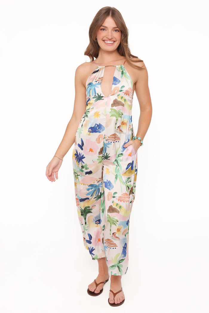 Petal and Pup USA PLAYSUITS Jess Jumpsuit - Cream Resort Isle
