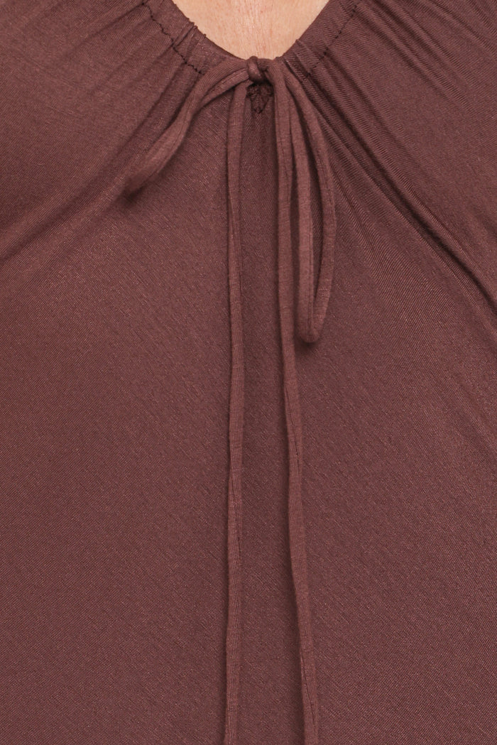 Petal and Pup USA DRESSES Jordie Midi Dress - Dark Brown