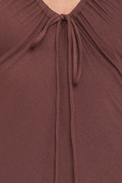 Petal and Pup USA DRESSES Jordie Midi Dress - Dark Brown