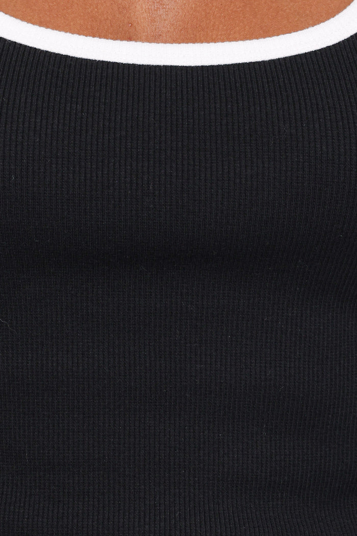 TOPS Juanita Knit Top - Black/White