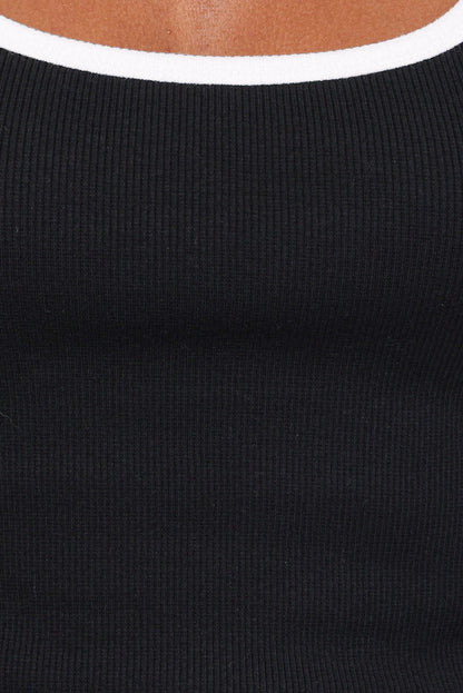 TOPS Juanita Knit Top - Black/White