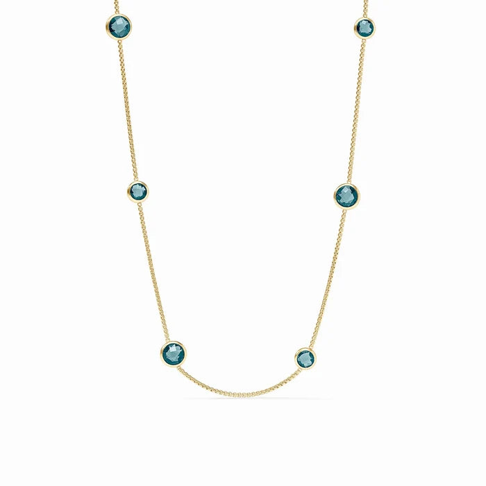 Julie Vos - Rainbow Station Necklace Montana blue