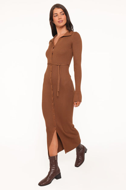 Petal and Pup USA DRESSES Kadi Maxi Dress - Brown