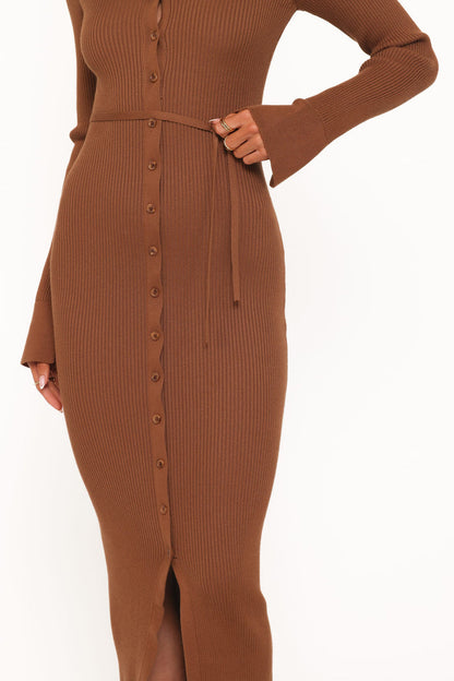 Petal and Pup USA DRESSES Kadi Maxi Dress - Brown