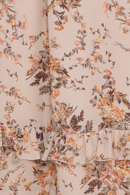Petal and Pup USA BOTTOMS Kadie Maxi Skirt - Beige Floral